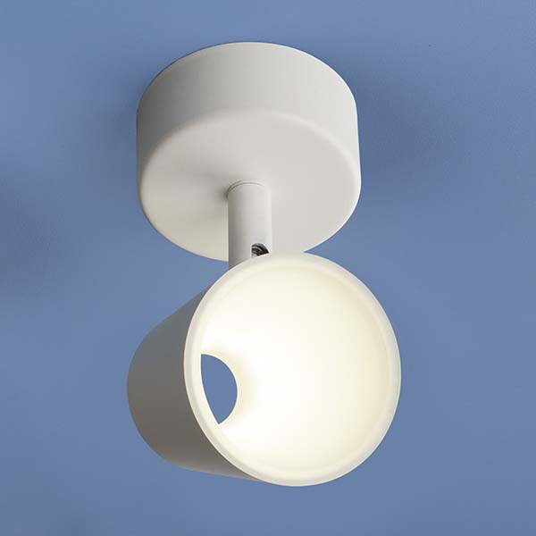 Настенно-потолочный светодиодный светильник DLR025 5W 4200K белый матовый с гарантией 