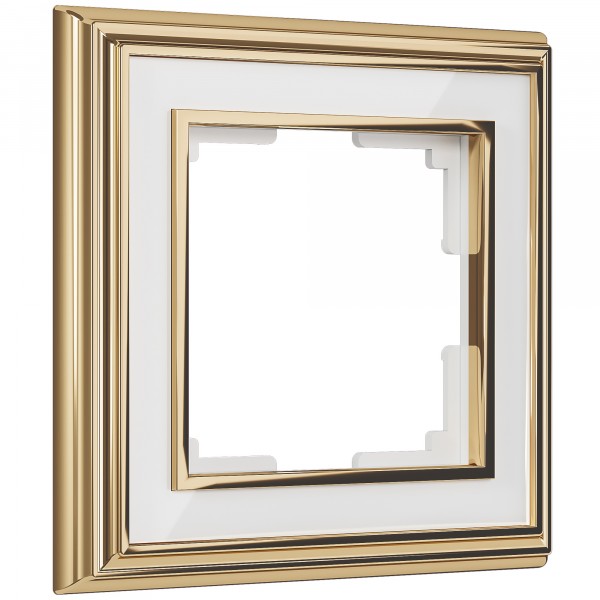 Рамка на 1 пост Werkel WL17-Frame-01 Palacio (золото / белый) - купить в Иркутске