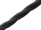 Витой ретро кабель для внешней проводки Werkel Retro 3х2,5мм черный - купить в Иркутске