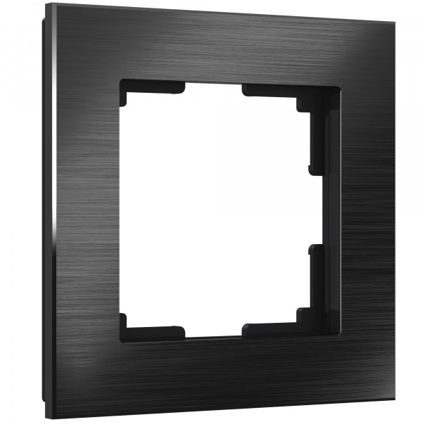 Рамка на 1 пост Werkel WL11-Frame-01 Aluminium (черный алюминий) - купить в Иркутске